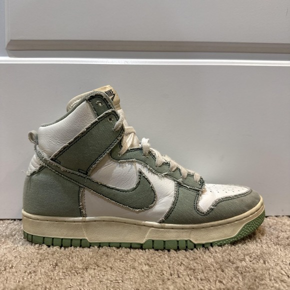 Nike Dunk High Shoes Womens Size 10 Green White Leather Sneakers DV1183-300